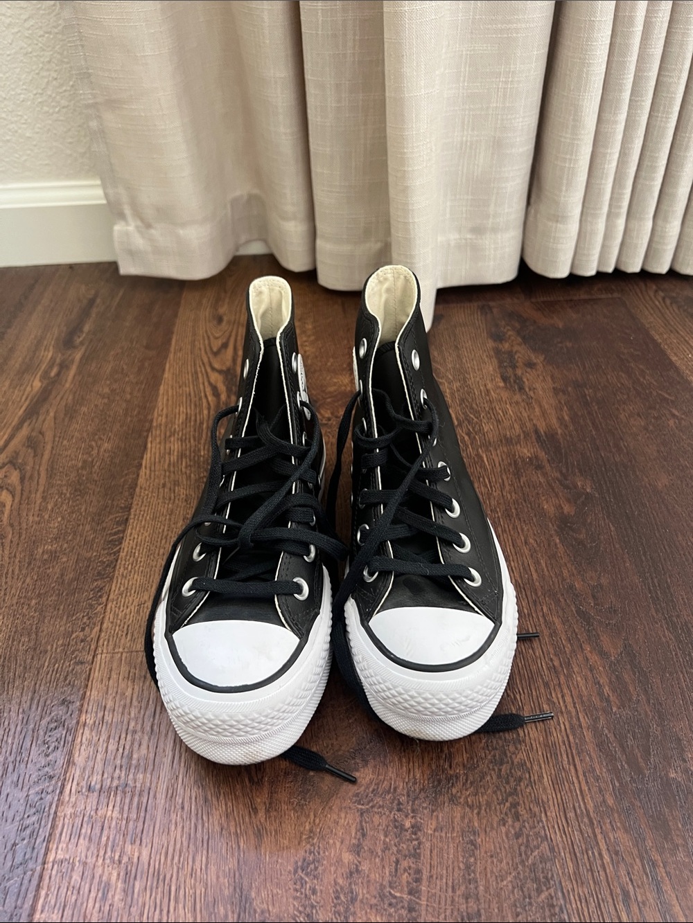 Converse Black and White High-Top Sneakers - Picture 3 of 3